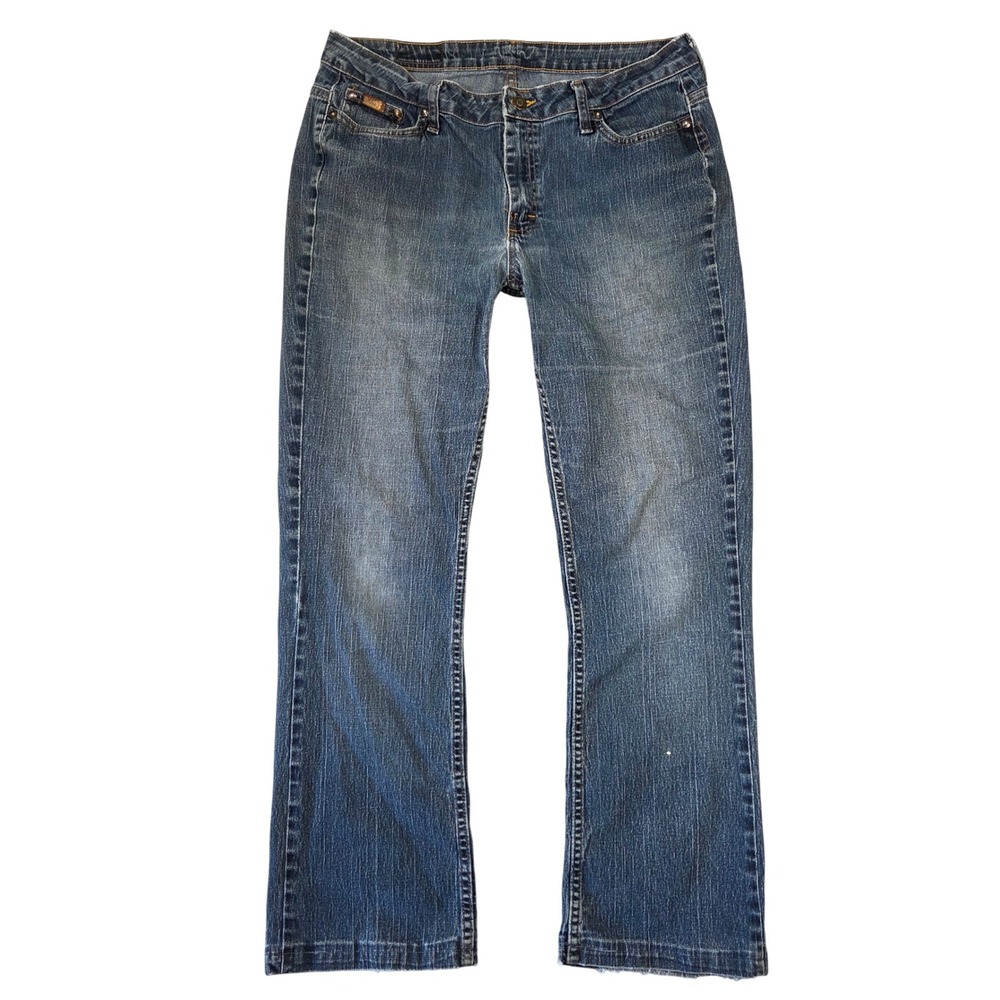 Riders by Lee Womens 14 L Bootcut Jeans Medium Wash Blue Stretch Denim 130702H